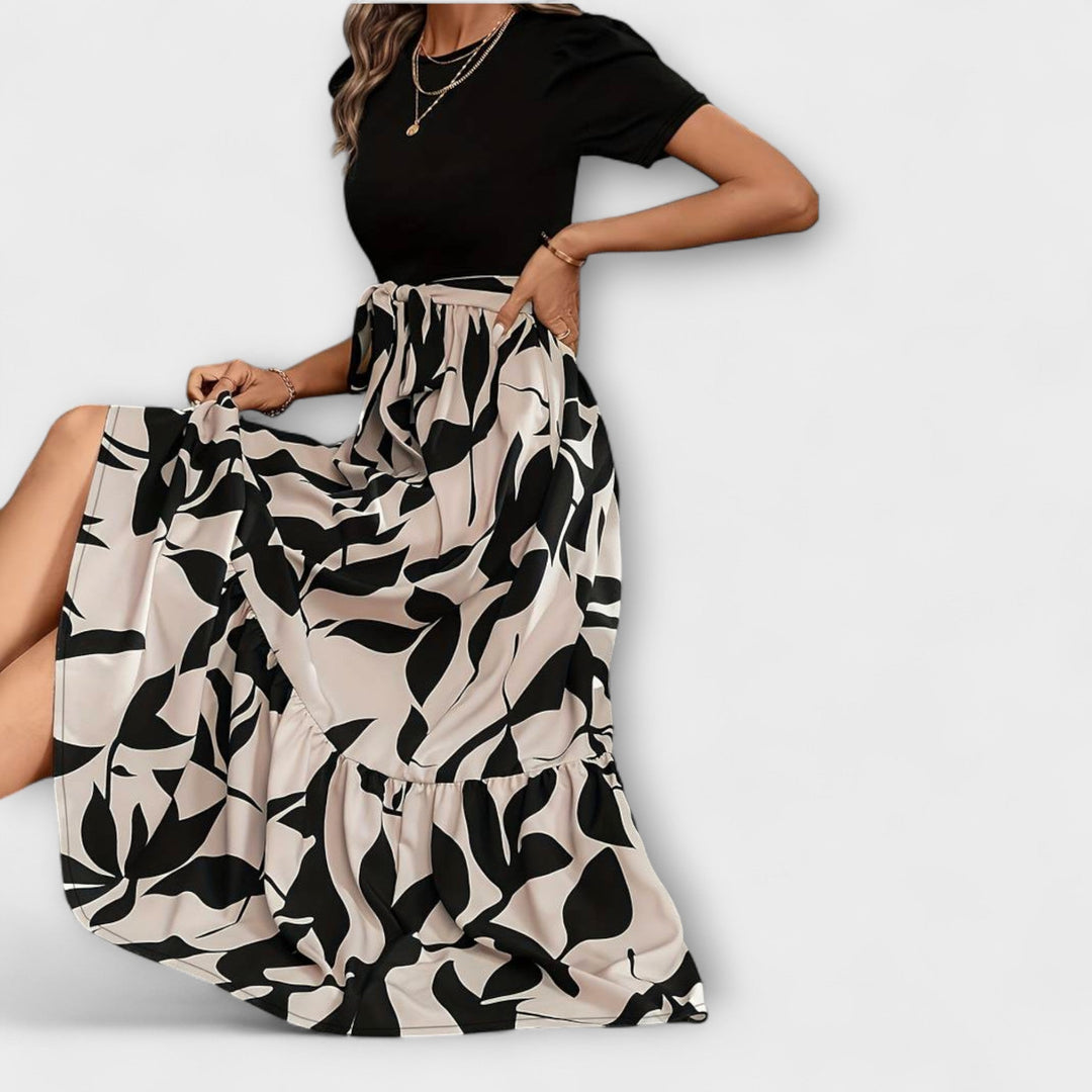 Luna - Ljetne haljine s cvjetnim uzorkom i okruglim izrezom