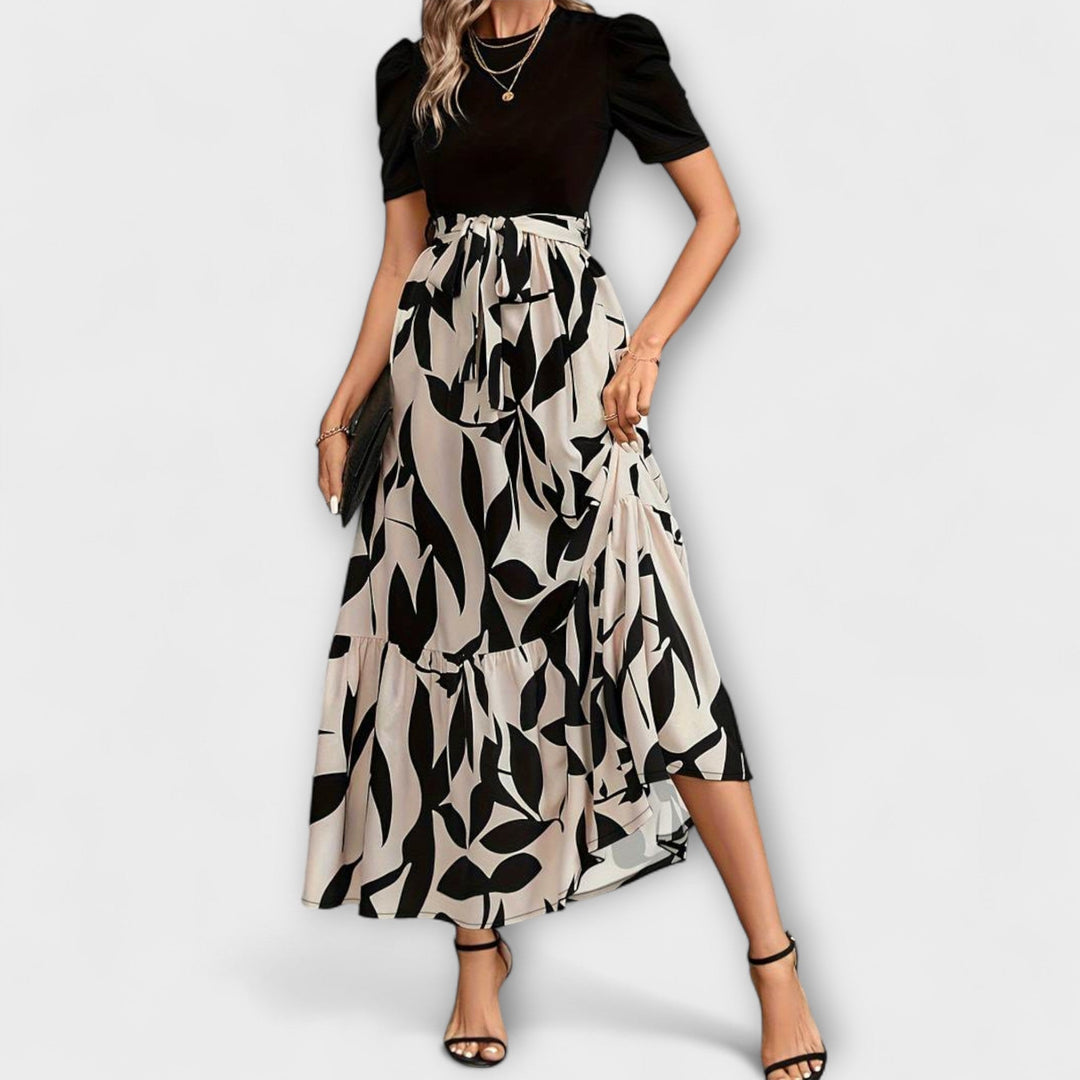 Luna - Ljetne haljine s cvjetnim uzorkom i okruglim izrezom