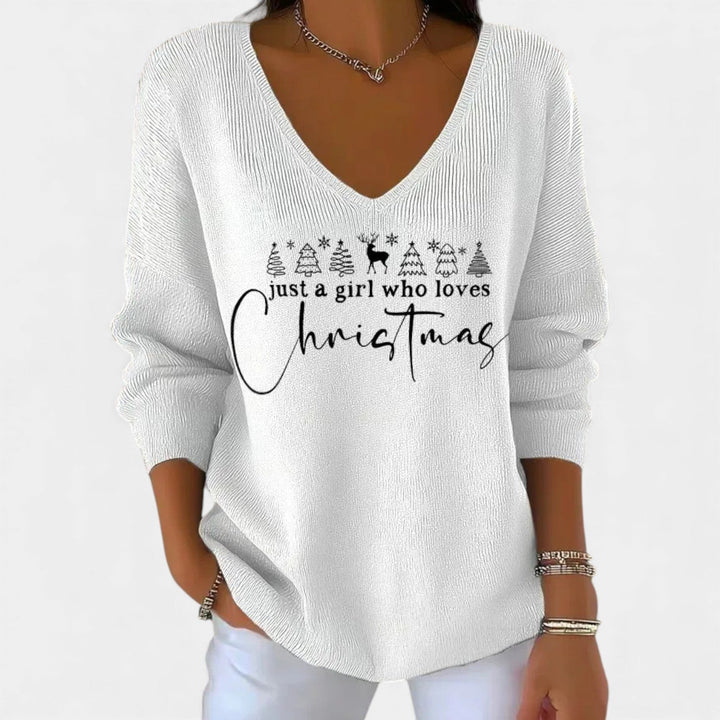 Tjaša – Mekani božićni pulover s visokim ovratnikom