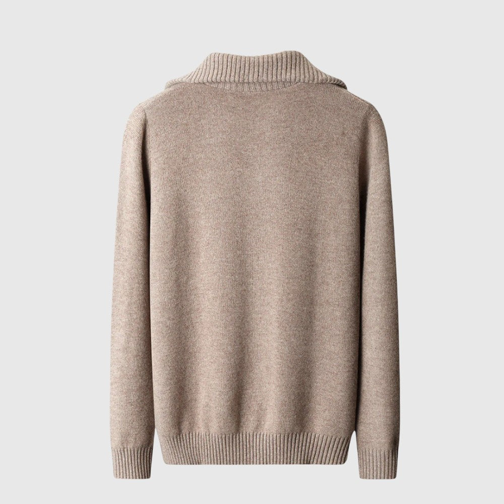 Libuše - Pulover s zipom Taranto od merino vune