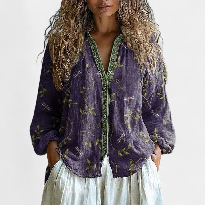 Sofia – Ležerna bluza s prirodnim uzorkom