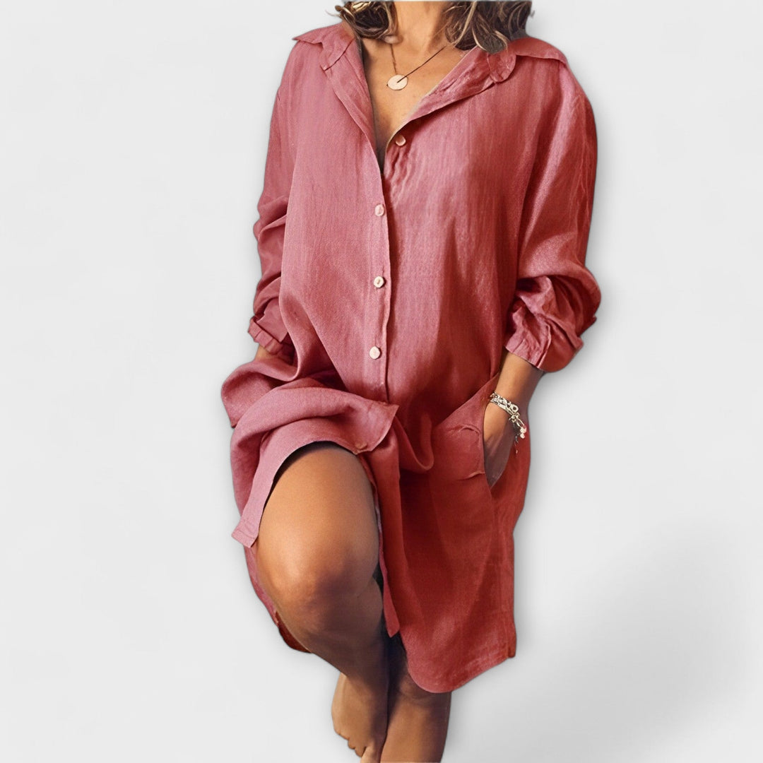 Priložnostna lanena bluza za svakodnevno nošenje