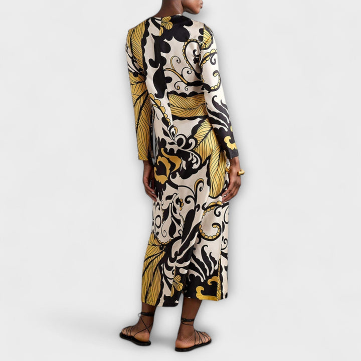 Luana - Učinkovite Midi Haljine od Satenske Tkanine