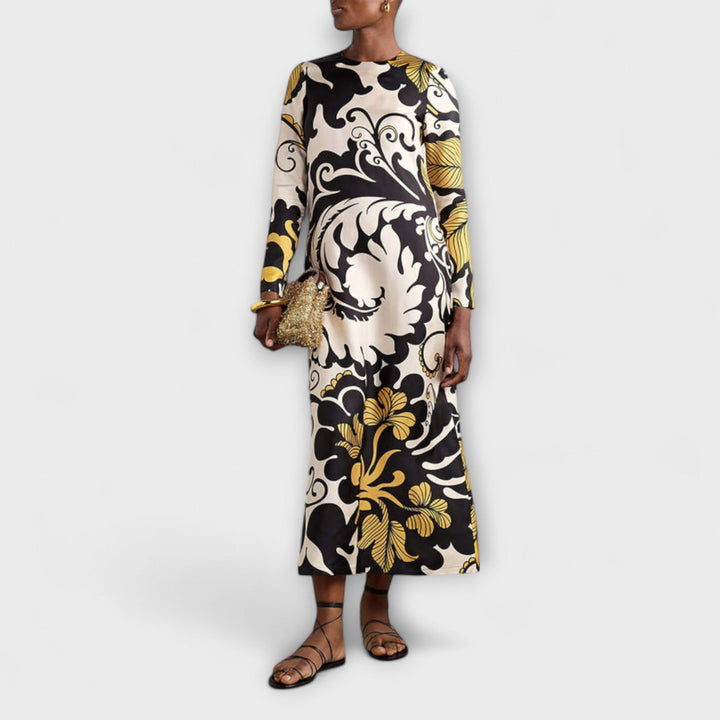 Luana - Učinkovite Midi Haljine od Satenske Tkanine