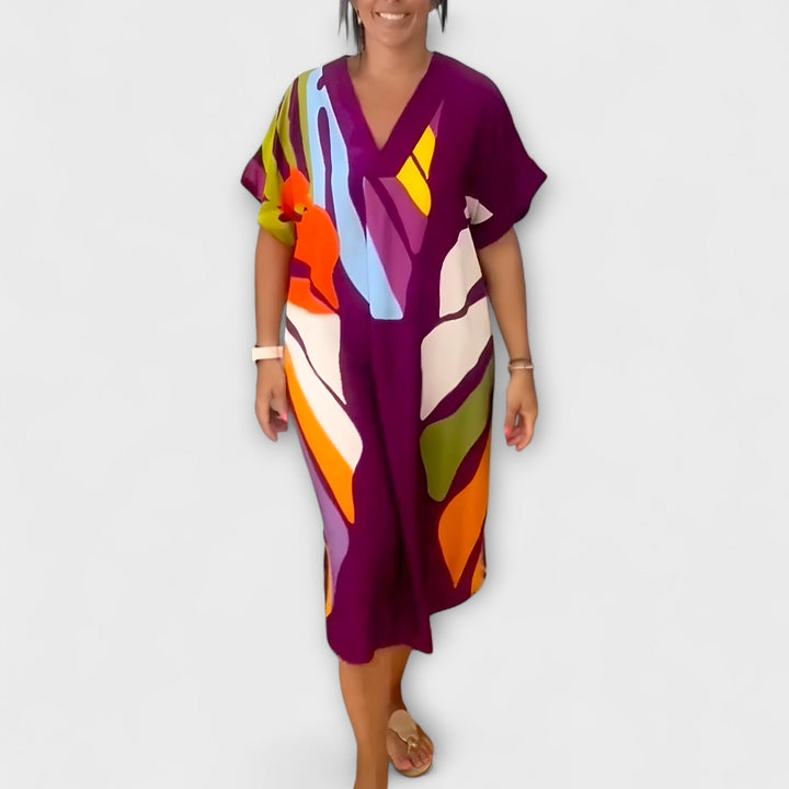 Roos - Ležerne haljine s printom lišća