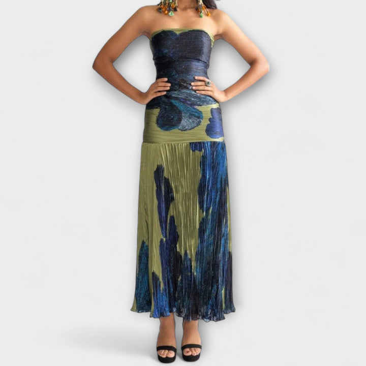 Noelle - Midi haljina bez naramenica