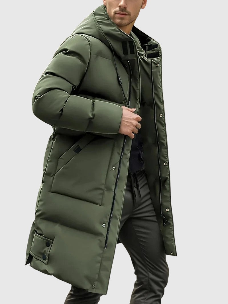 Jan – Podložena duga jakna s kapuljačom