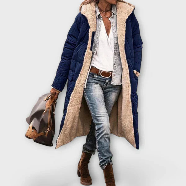 Kora - Topli plašč s krznenom podlogom