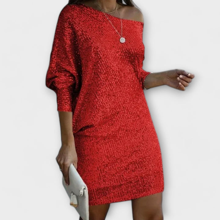 Party haljina s šljokicama i kontrastom