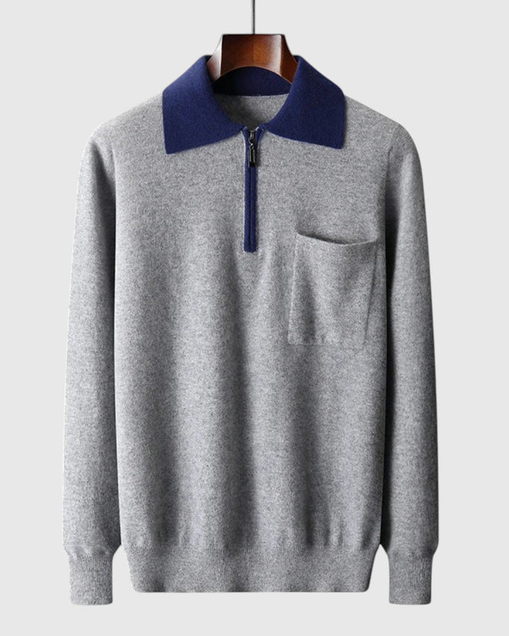 Libuše - Polo Castelle s patentnim zatvaračem od kašmira