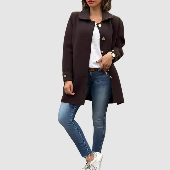 Martina - Klasični oversized kaput s gumbima