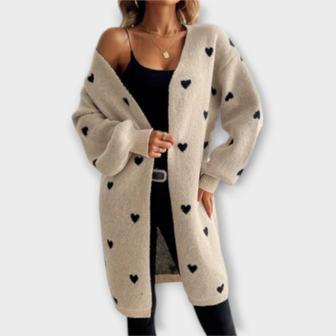 Julia - Cardigan s uzorkom srca