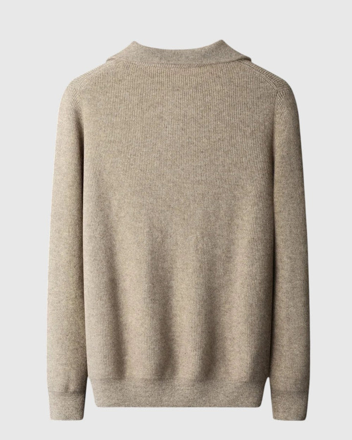 Libuše - Pulover Portofino od kašmira s polovičnim zatvaračem