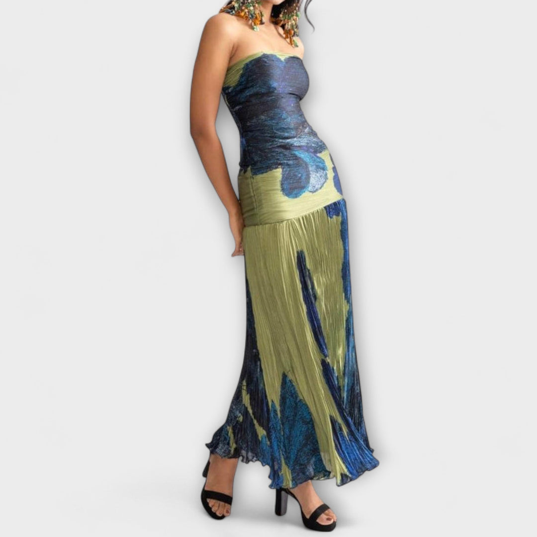 Noelle - Midi haljina bez naramenica