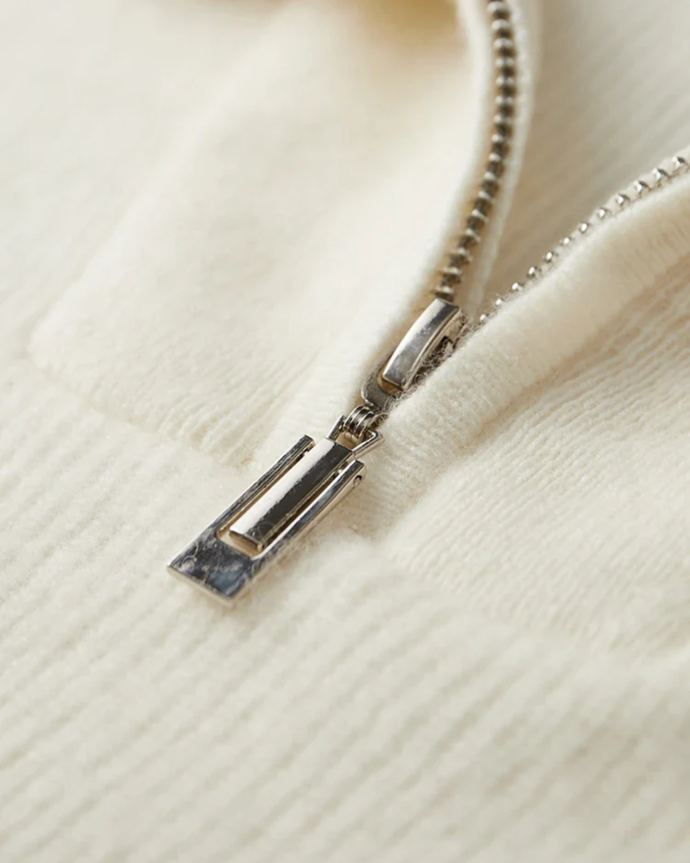 Libuše - Pulover Portofino od kašmira s polovičnim zatvaračem