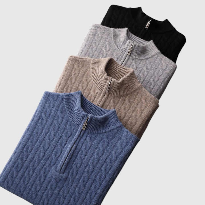 Libuše - Pletena polokošulja od kašmira Deneb