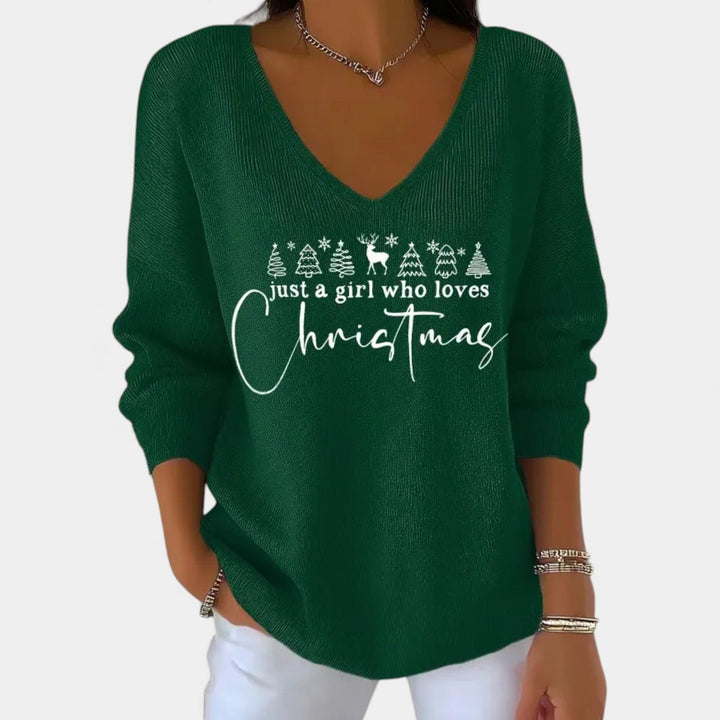 Tjaša – Mekani božićni pulover s visokim ovratnikom