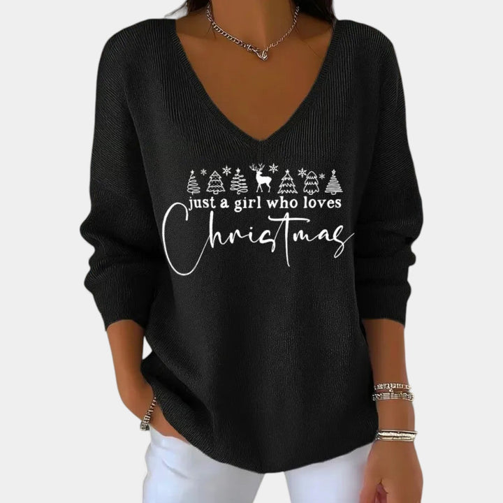 Tjaša – Mekani božićni pulover s visokim ovratnikom