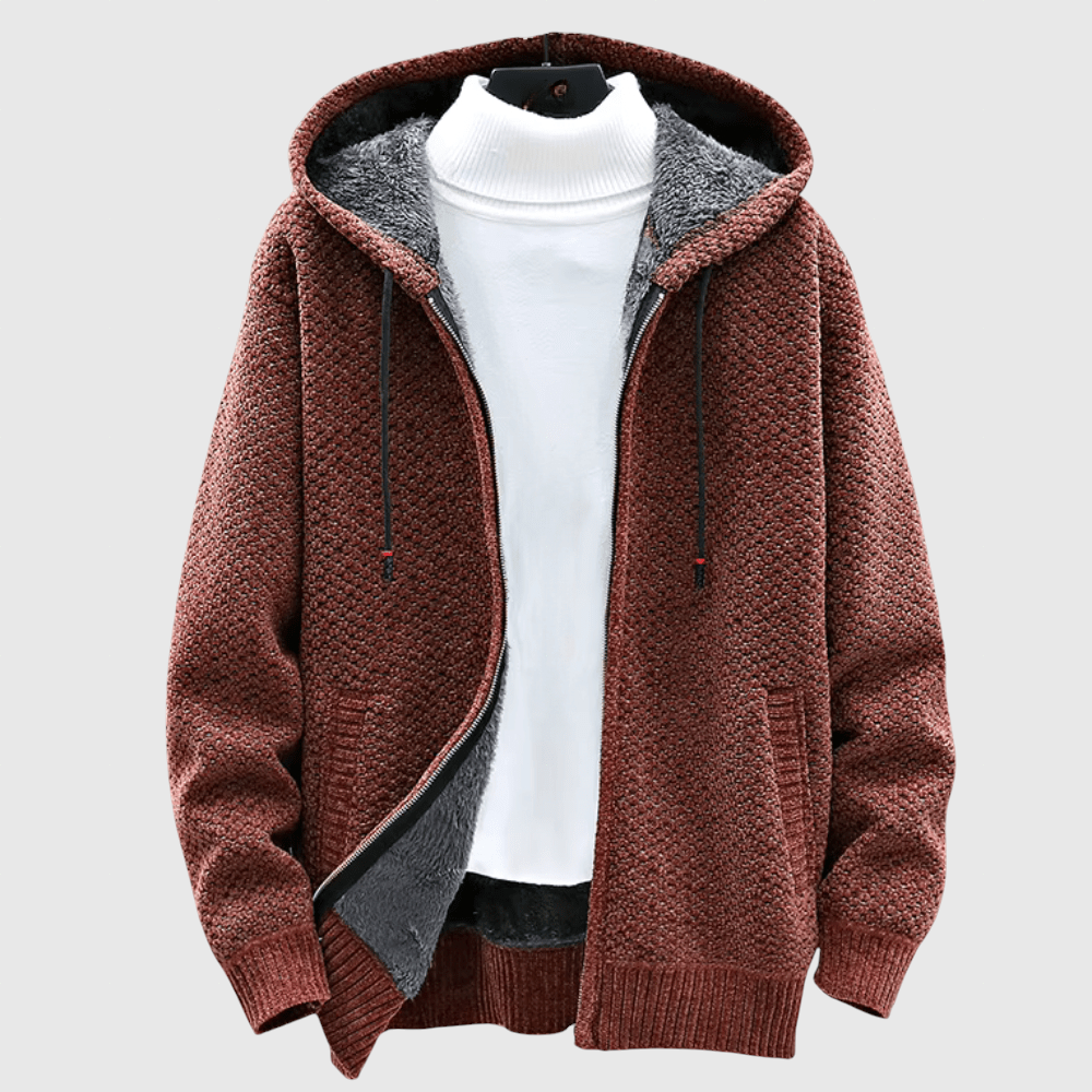 Mojmír – Pleteni plašt s kapuljačom