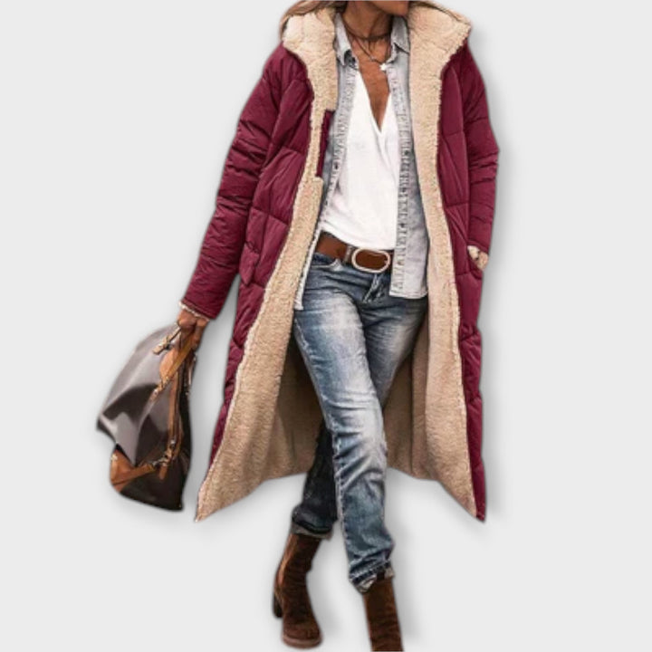 Kora - Topli plašč s krznenom podlogom