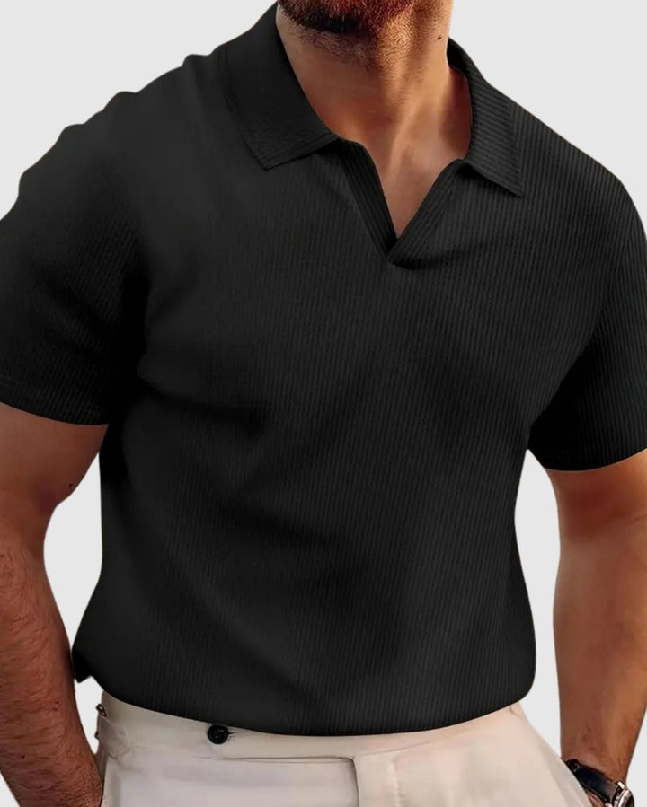 Libuše – Rebrasta majica s V-izrezom