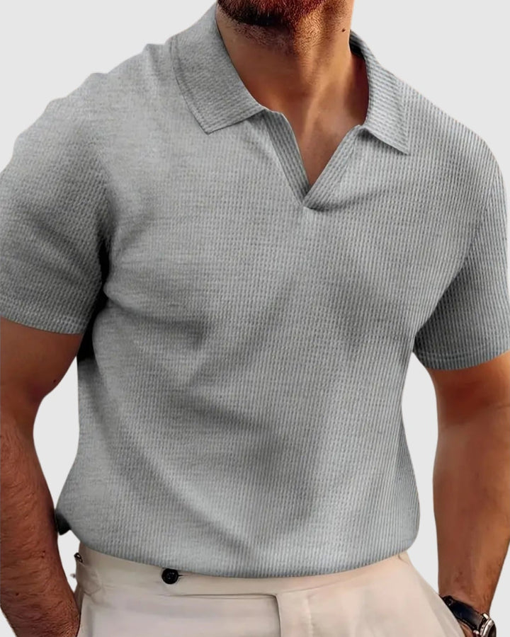 Libuše – Rebrasta majica s V-izrezom