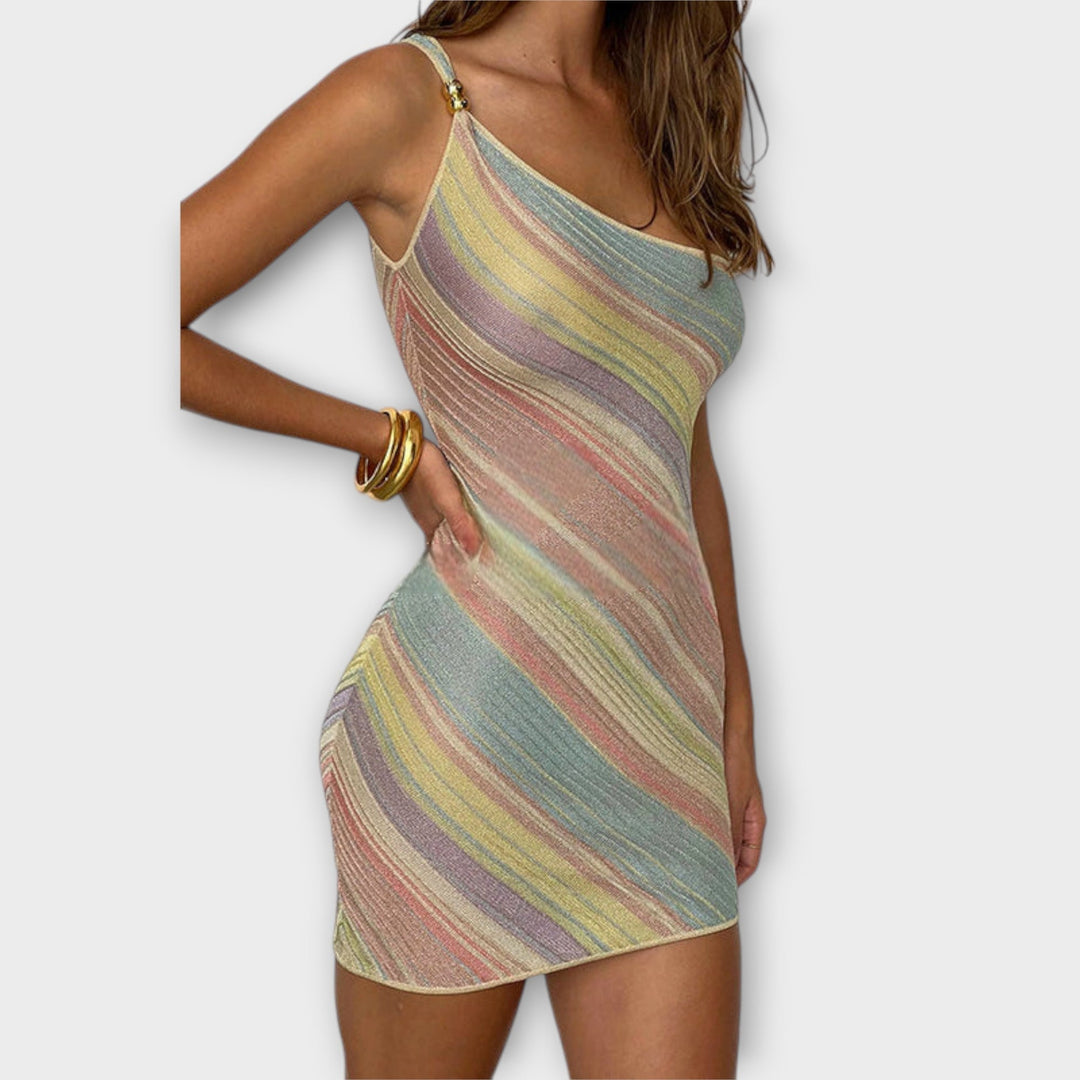 Kira - Trendy Mini Haljina na Jedno Rame