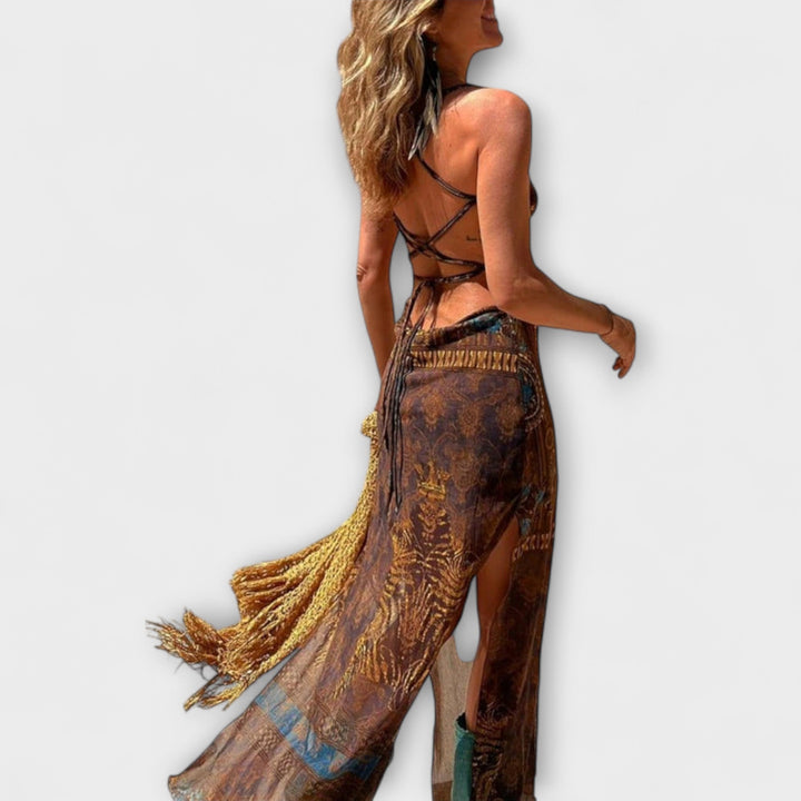 Plačilo - Jedinstvena Midi Haljina s Ovratnikom