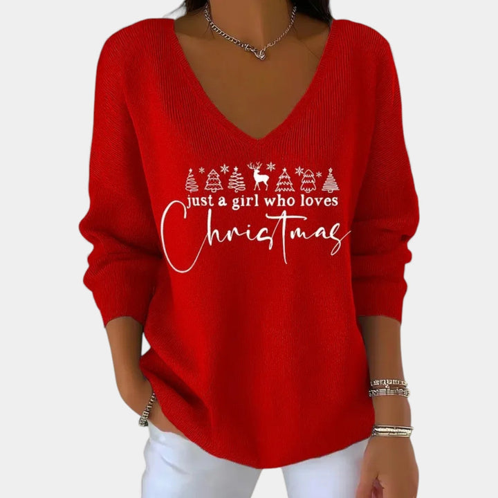 Tjaša – Mekani božićni pulover s visokim ovratnikom