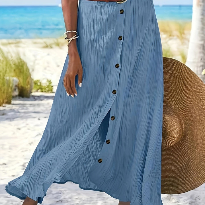 Klára - Poluprozirna midi suknja s prorezom