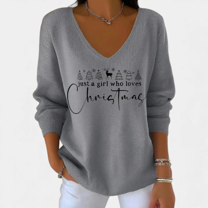 Tjaša – Mekani božićni pulover s visokim ovratnikom