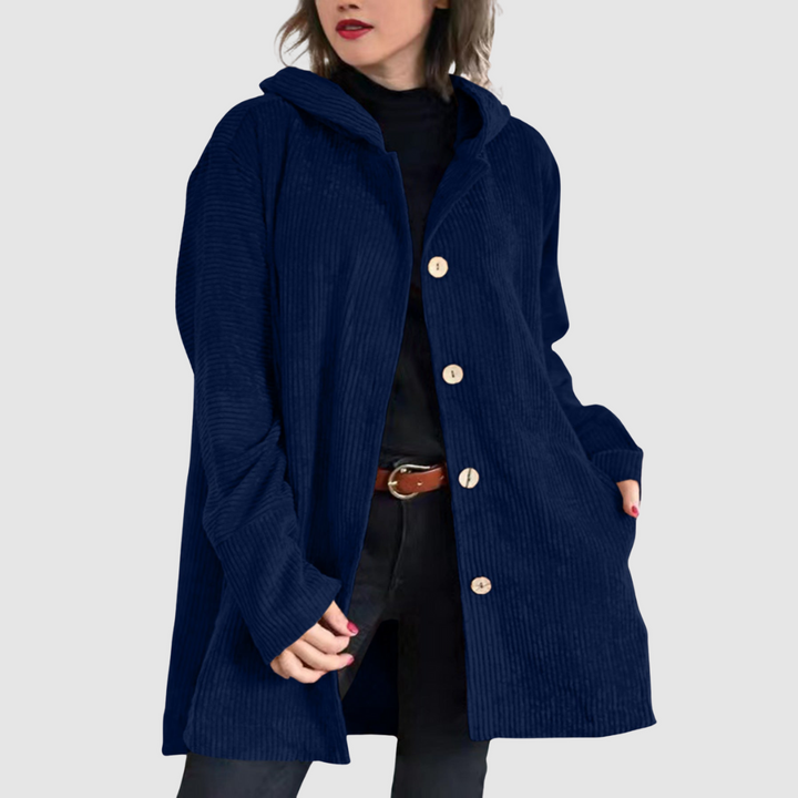 Stella - Udobna baršunasta jakna s kapuljačom