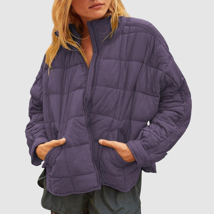 Gabriela - Lagana kompaktna quilted jakna na zatvarač