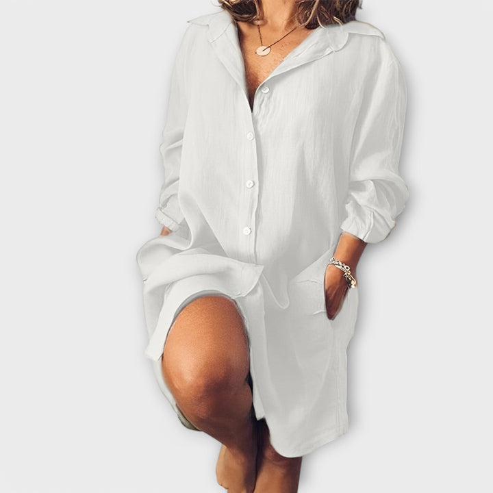 Priložnostna lanena bluza za svakodnevno nošenje