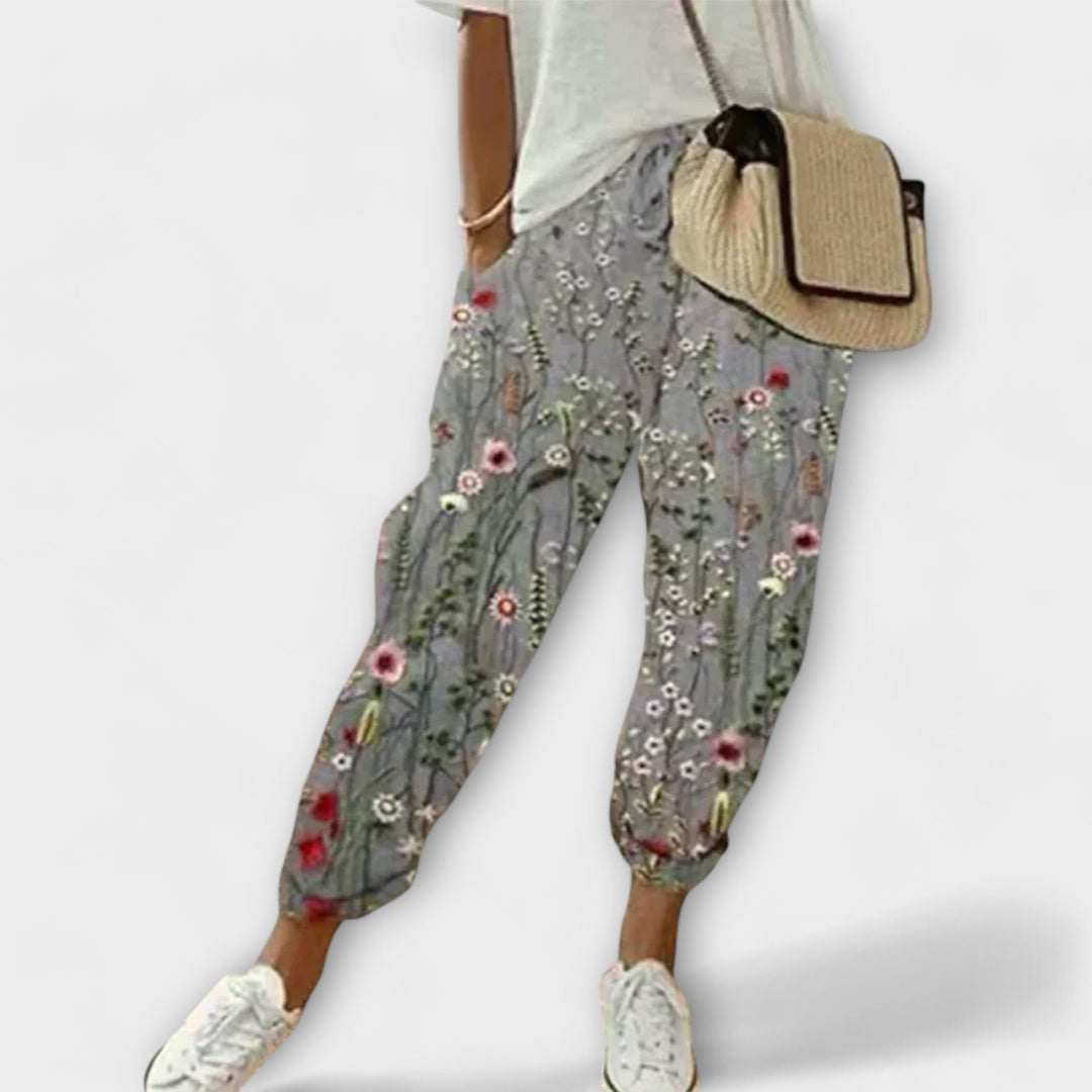 Burga - Udobne hlače od pamuka i lana