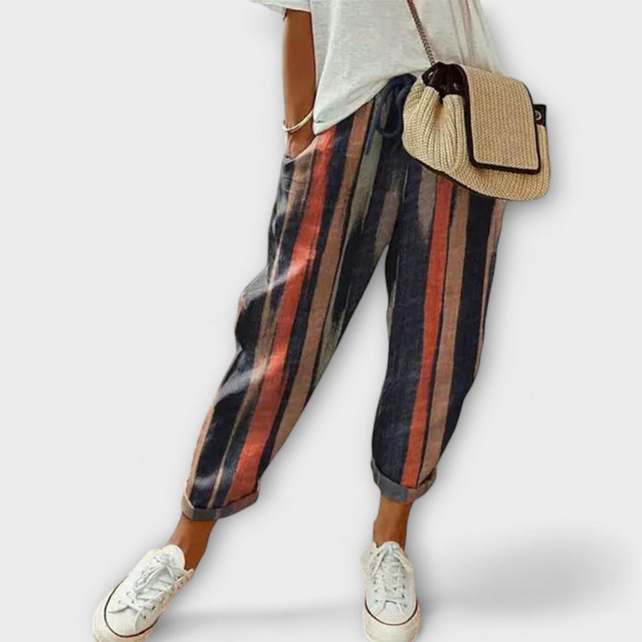 Burga - Udobne hlače od pamuka i lana