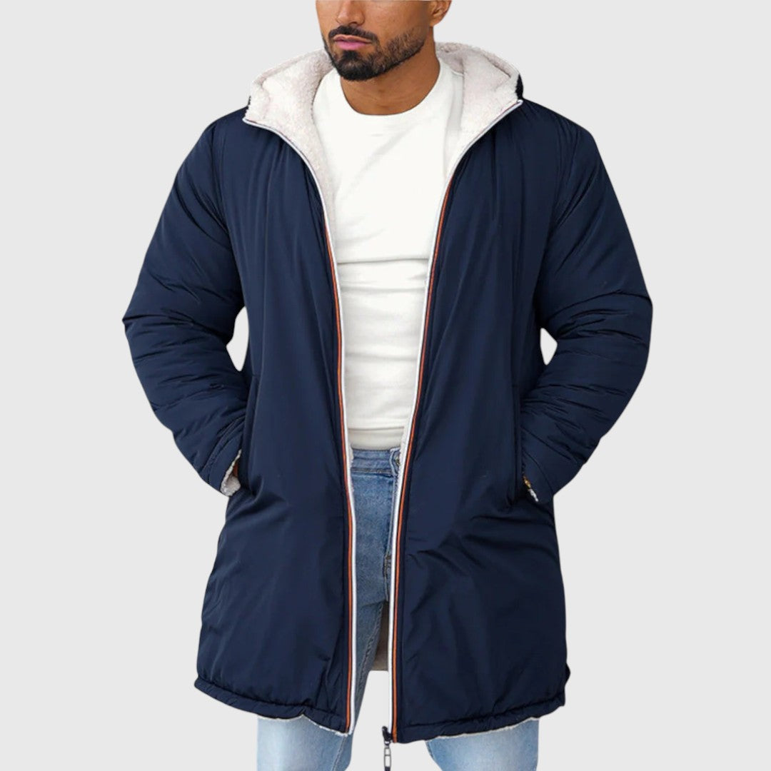 Leon – Muška flis jakna s patentnim zatvaračem i kapucom