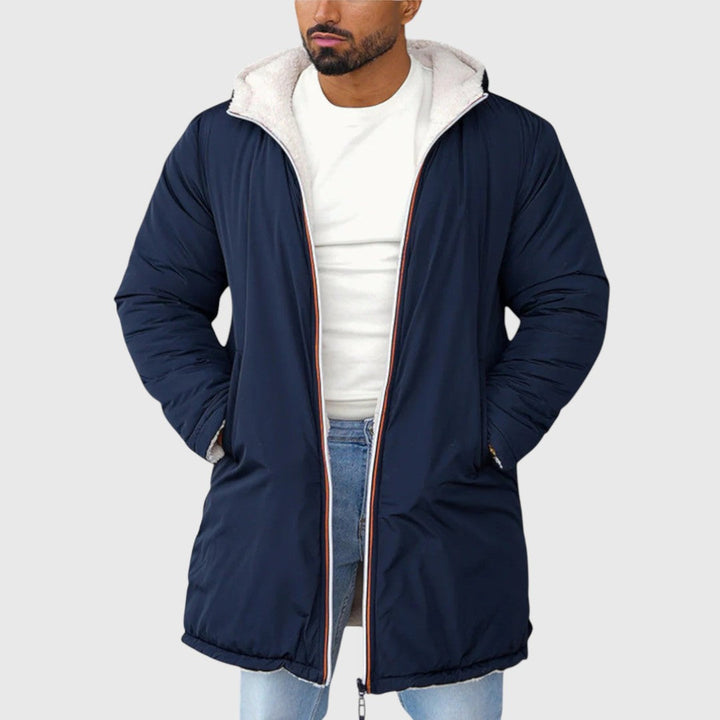 Leon – Muška flis jakna s patentnim zatvaračem i kapucom