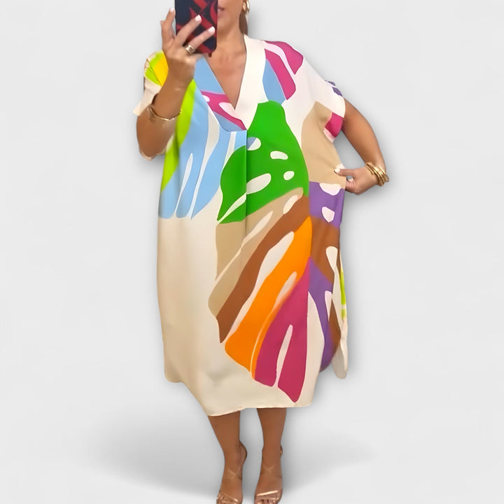 Roos - Ležerne haljine s printom lišća