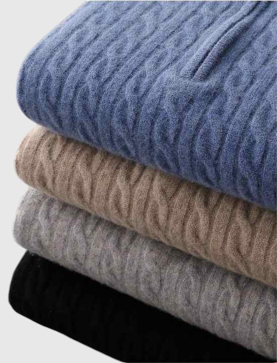 Libuše - Pletena polokošulja od kašmira Deneb