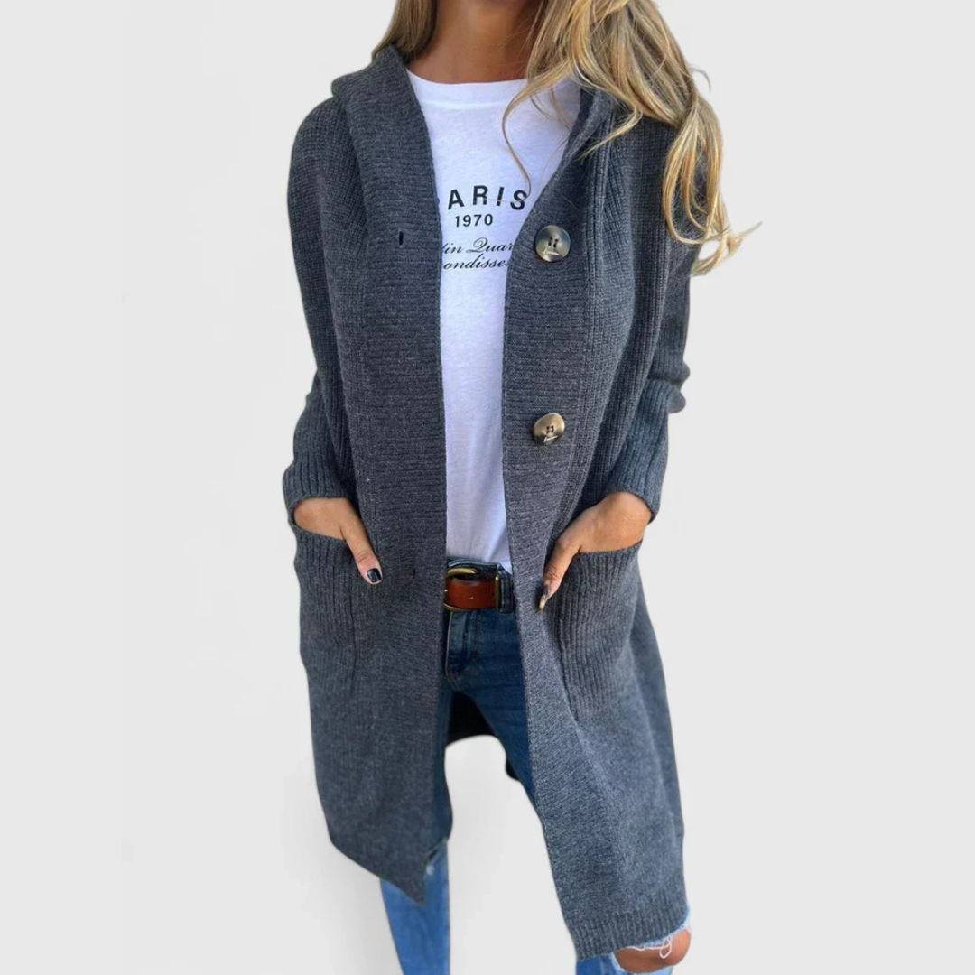 Neža – Klasični dugi kardigan s gumbima