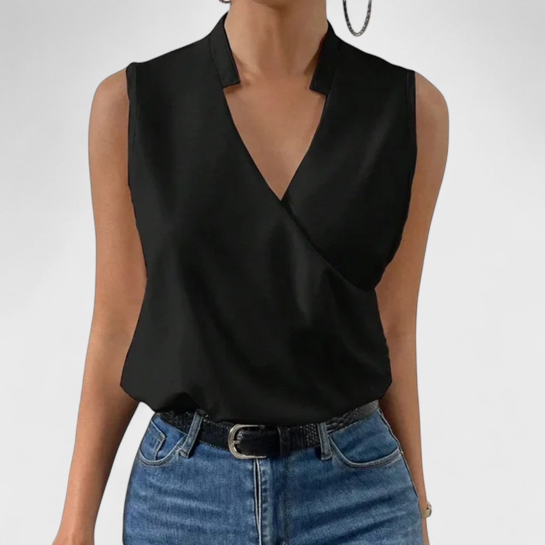 Simona - Mekana Ljetna Majica s V-Izrezom