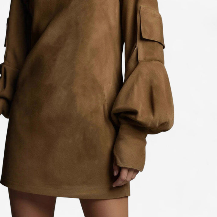 Tania™ Mini haljina s visokim ovratnikom