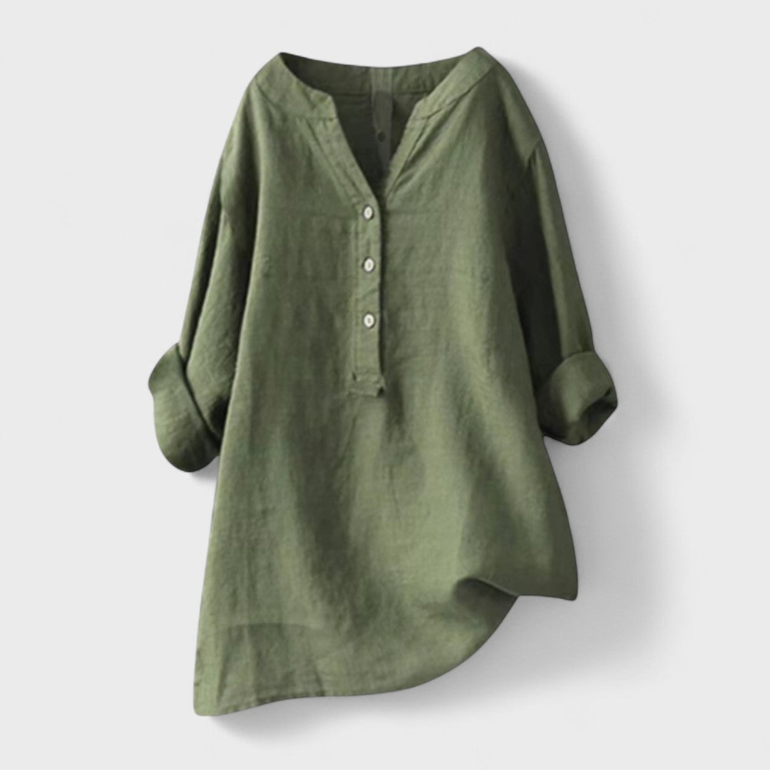 Freja - Udobna Košulja s Gumbima