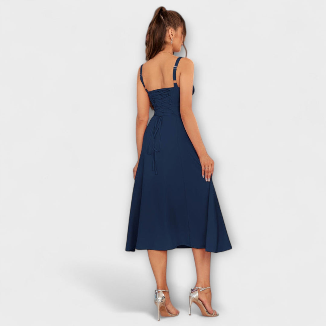 Nada - Roza top haljina s detaljem proreza