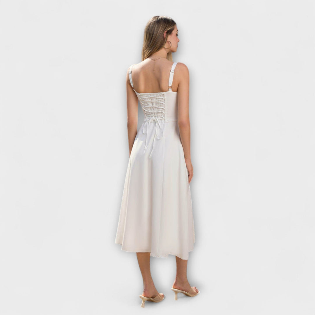 Nada - Roza top haljina s detaljem proreza