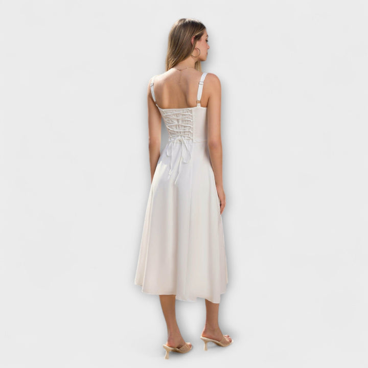 Nada - Roza top haljina s detaljem proreza