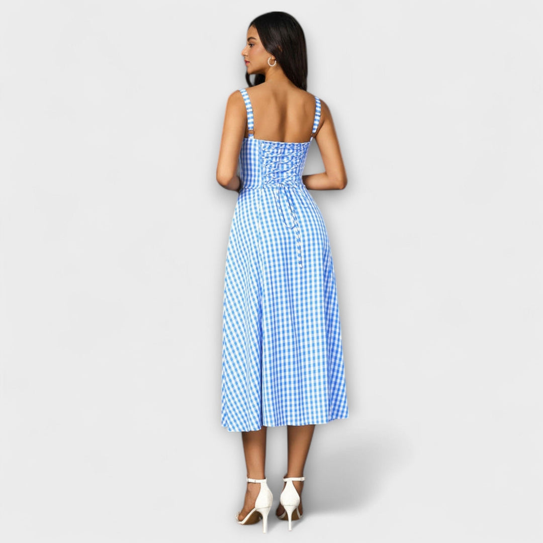 Nada - Roza top haljina s detaljem proreza