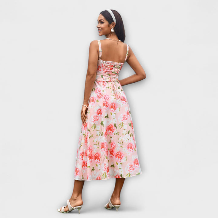 Nada - Roza top haljina s detaljem proreza