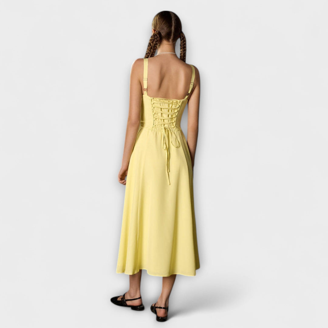 Nada - Roza top haljina s detaljem proreza